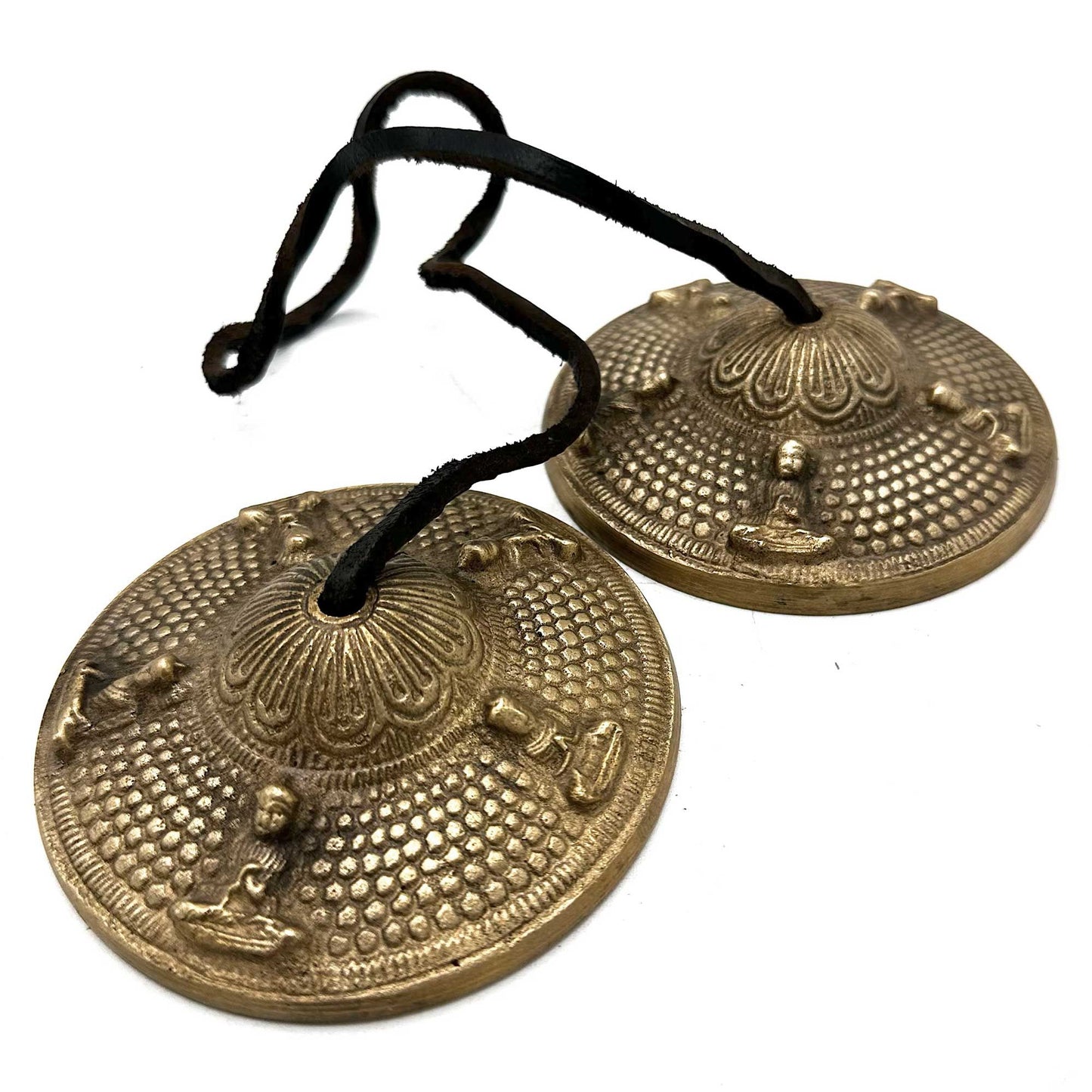 Cloche Tingsha tibétaine symbole Bouddha – Harmonie & clarté | 9,5 cm