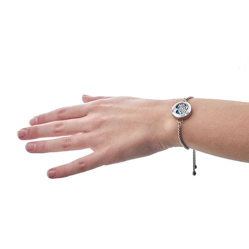 Bracelet aromathérapie – Design chat & fleurs | 20 mm
