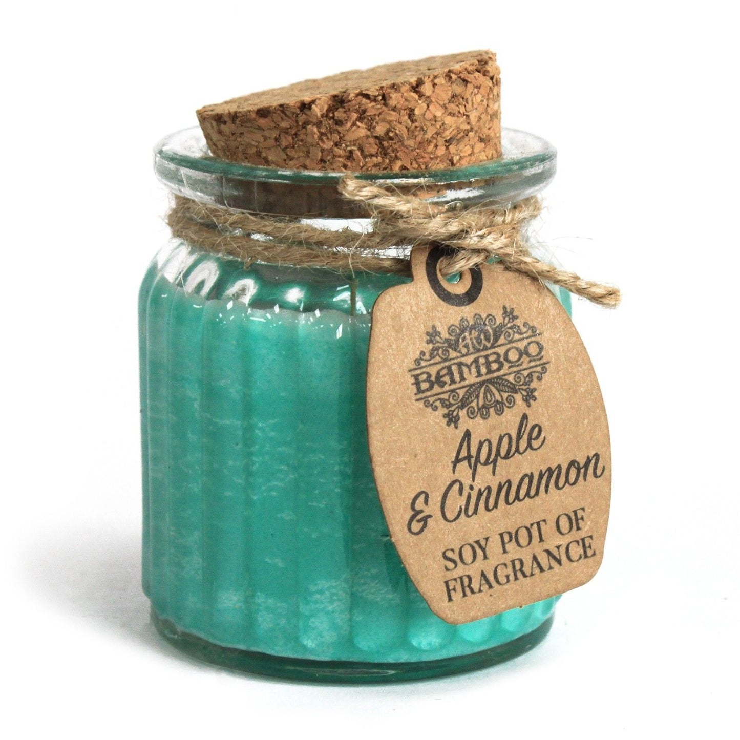 Bougie soja pomme & cannelle en pot – Parfum épicé