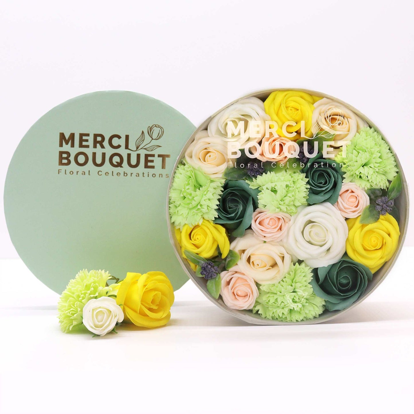 Round Box - Yellow & Greens