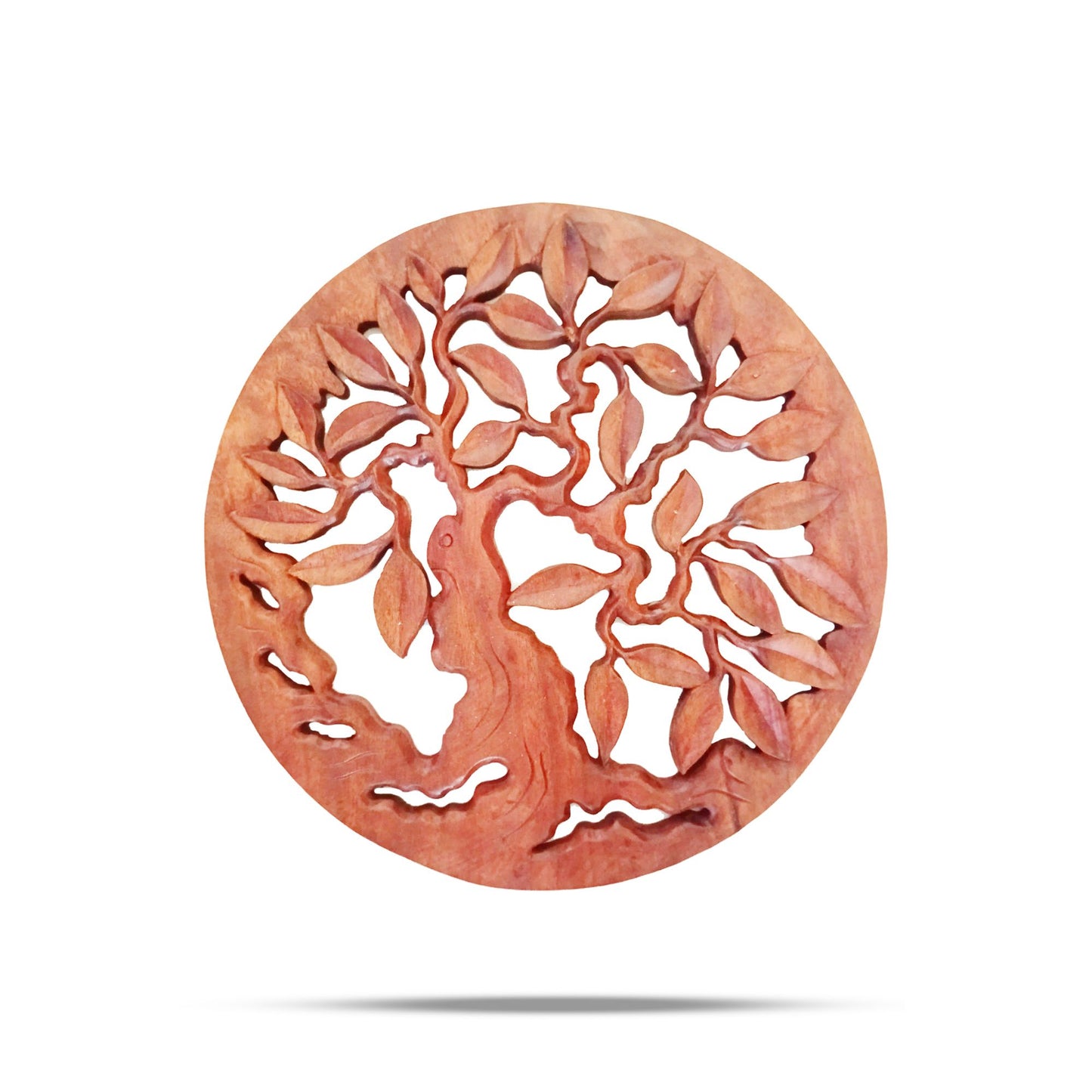 Round Decorative Wooden Chunk Tree of Life Panel