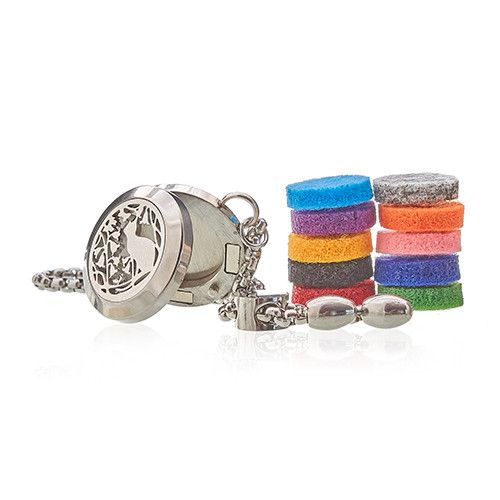 Bracelet aromathérapie – Design chat & fleurs | 20 mm
