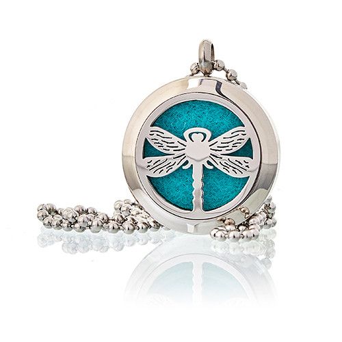 Aromatherapie-Diffusor-Halskette – Libellen-Design | 25 mm