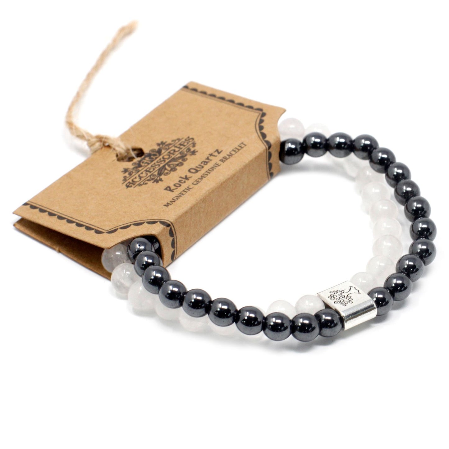 Magnetisches Bergquarz-Armband – Naturstein-Design