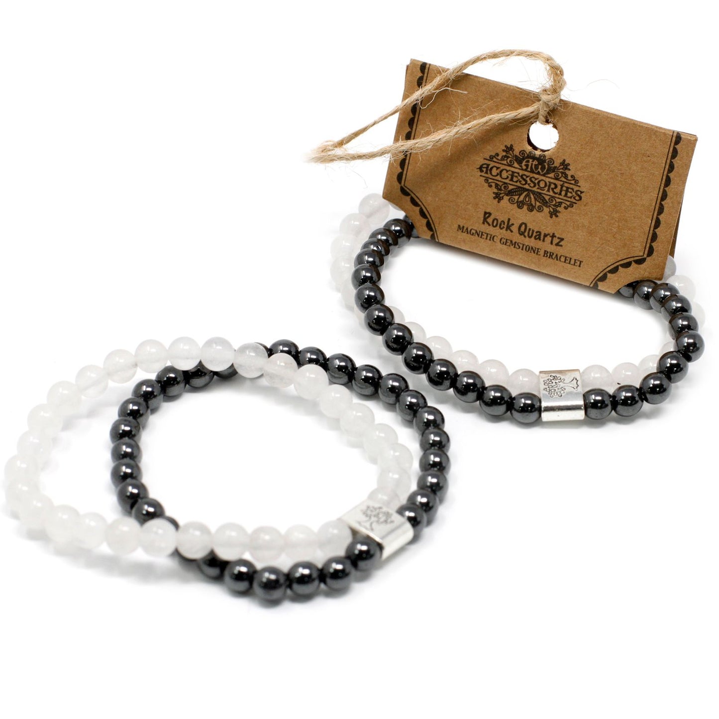 Magnetisches Bergquarz-Armband – Naturstein-Design