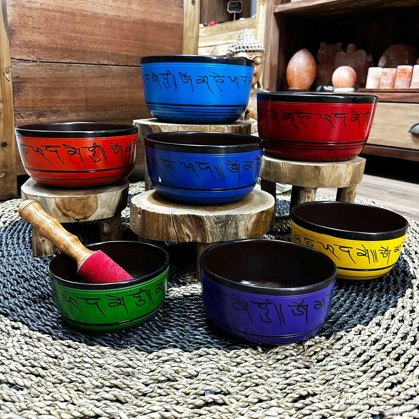 🌈 7-Piece Chakra Tibetan Singing Bowl Set