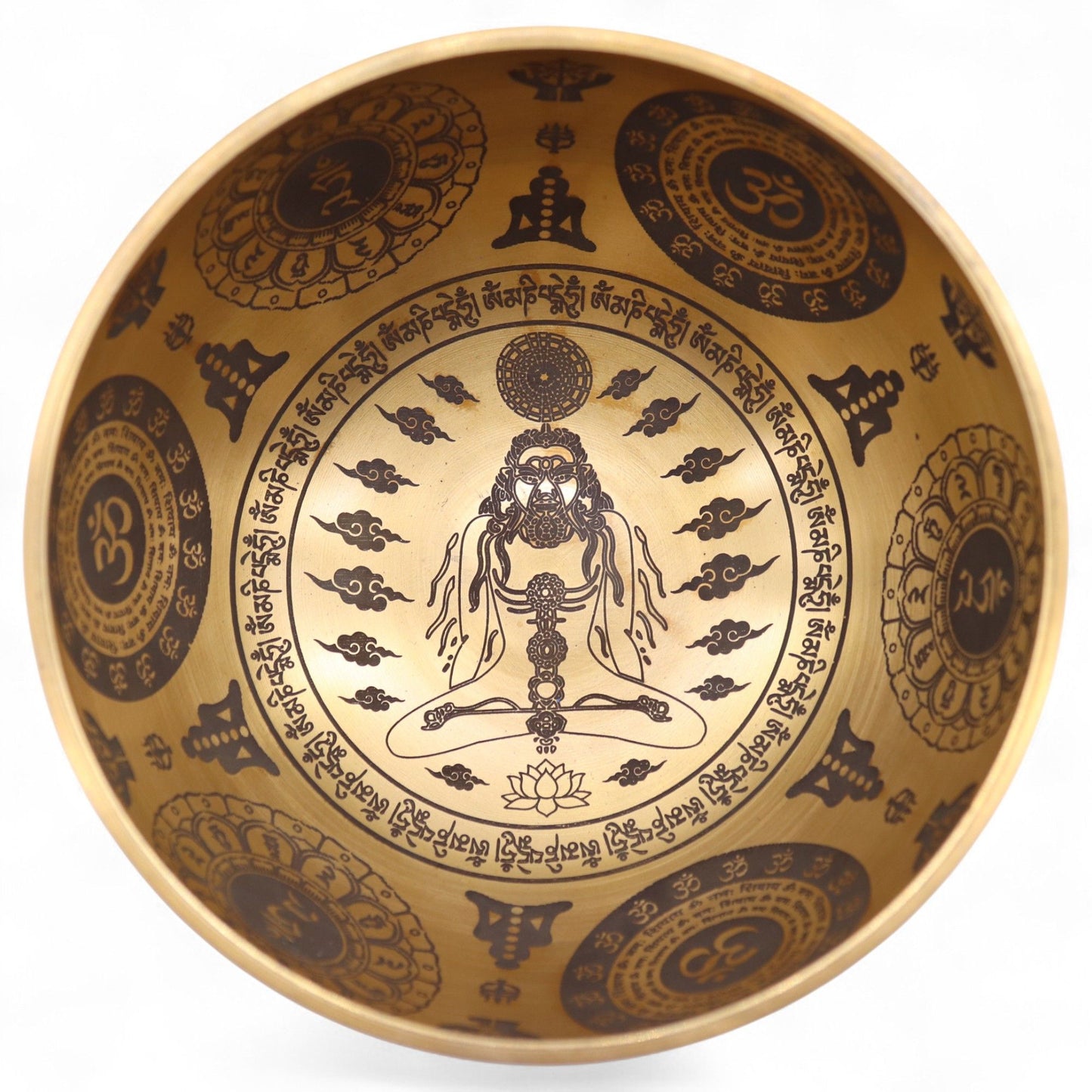 Pure Brass Etched Yogi - Set of 4