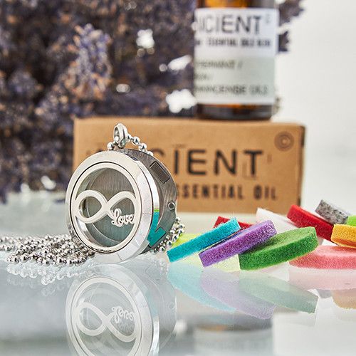 Aromatherapie-Diffusor-Halskette – Infinity Love Design | 25 mm