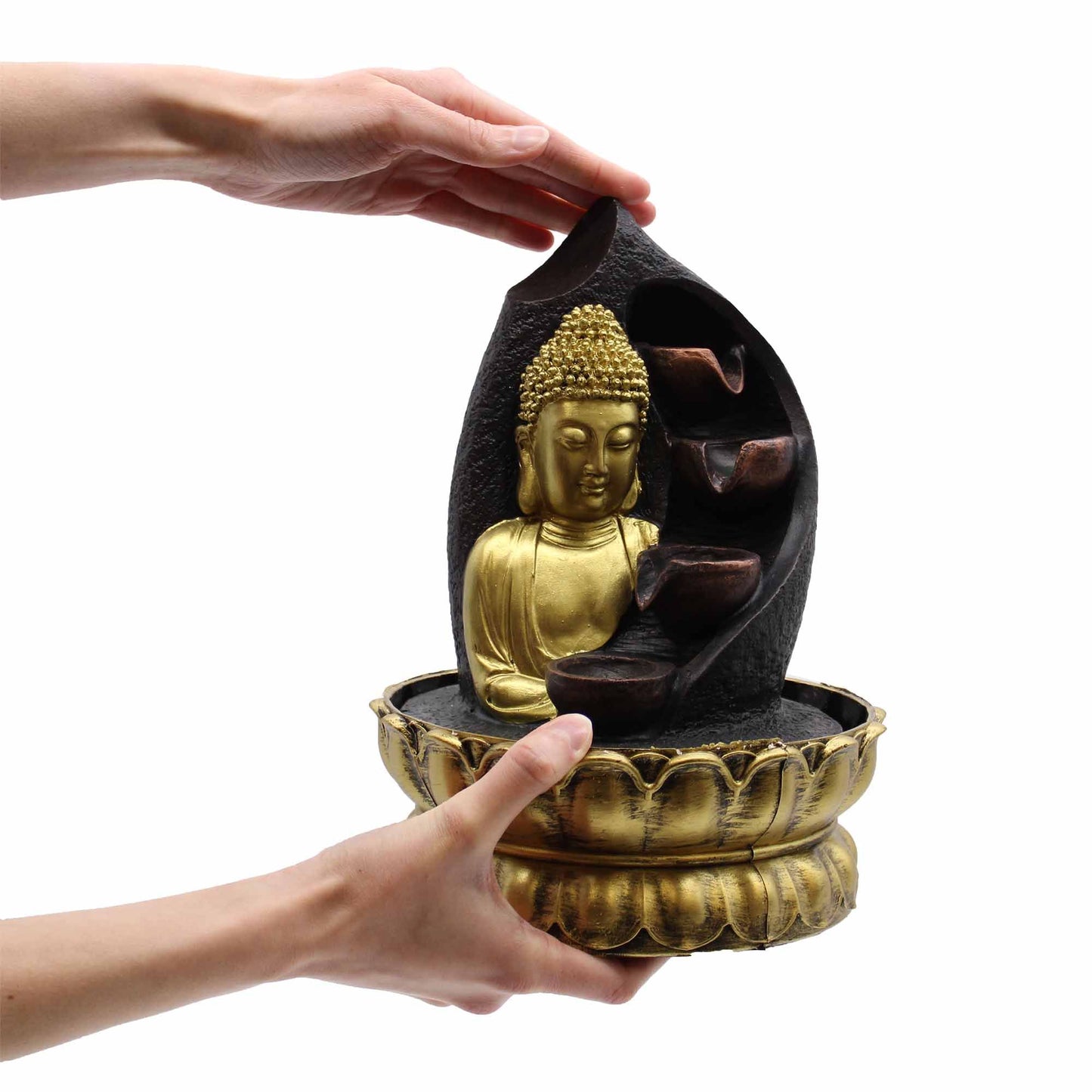 Tabletop Water Fountain – Golden Buddha (30cm)