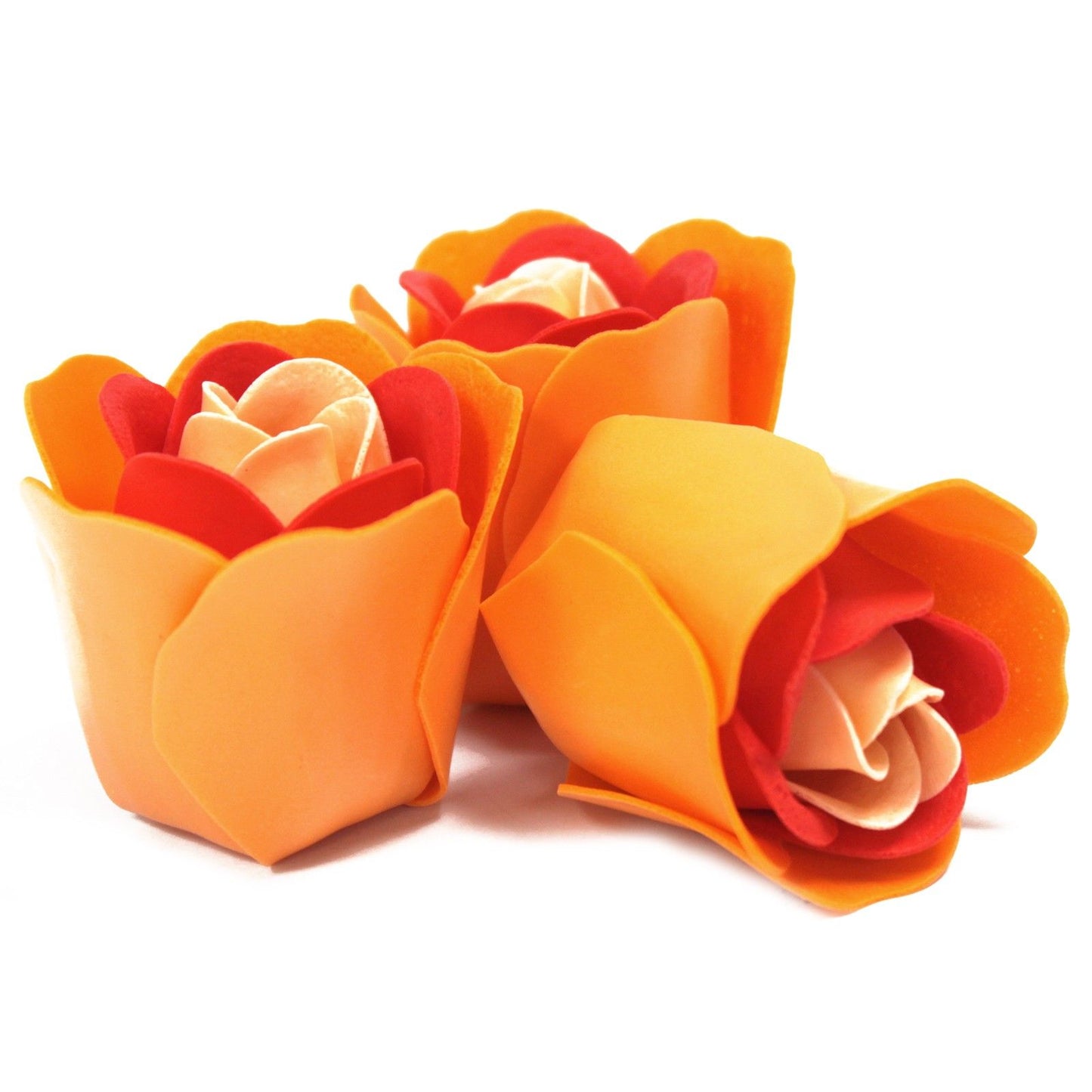 3er-Set Seifenblumen-Herzboxen – Pfirsichrosen