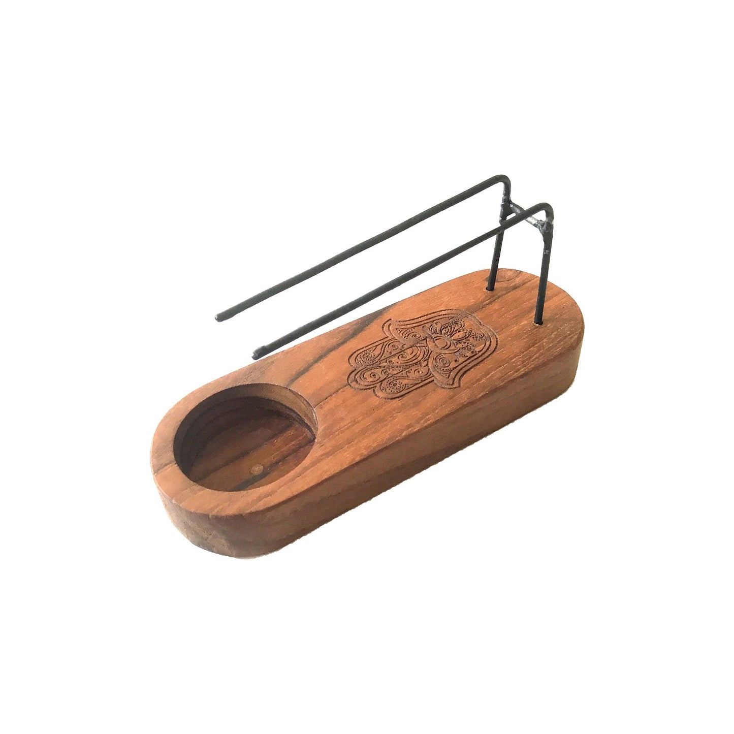 Kleiner Palo-Santo-Ofen – Teakholz – Hamsa-Design