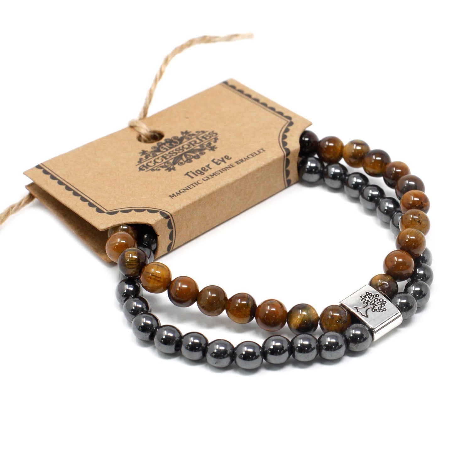 Magnetisches Tigerauge-Armband – Naturstein-Design