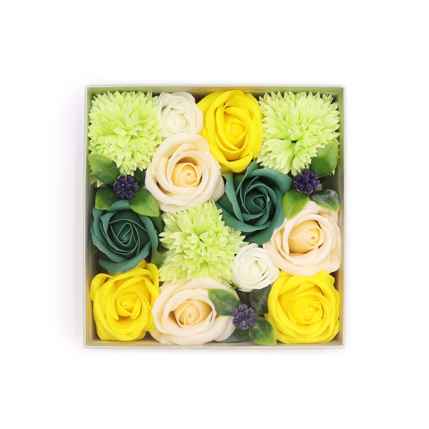 Square Box - Yellow & Greens