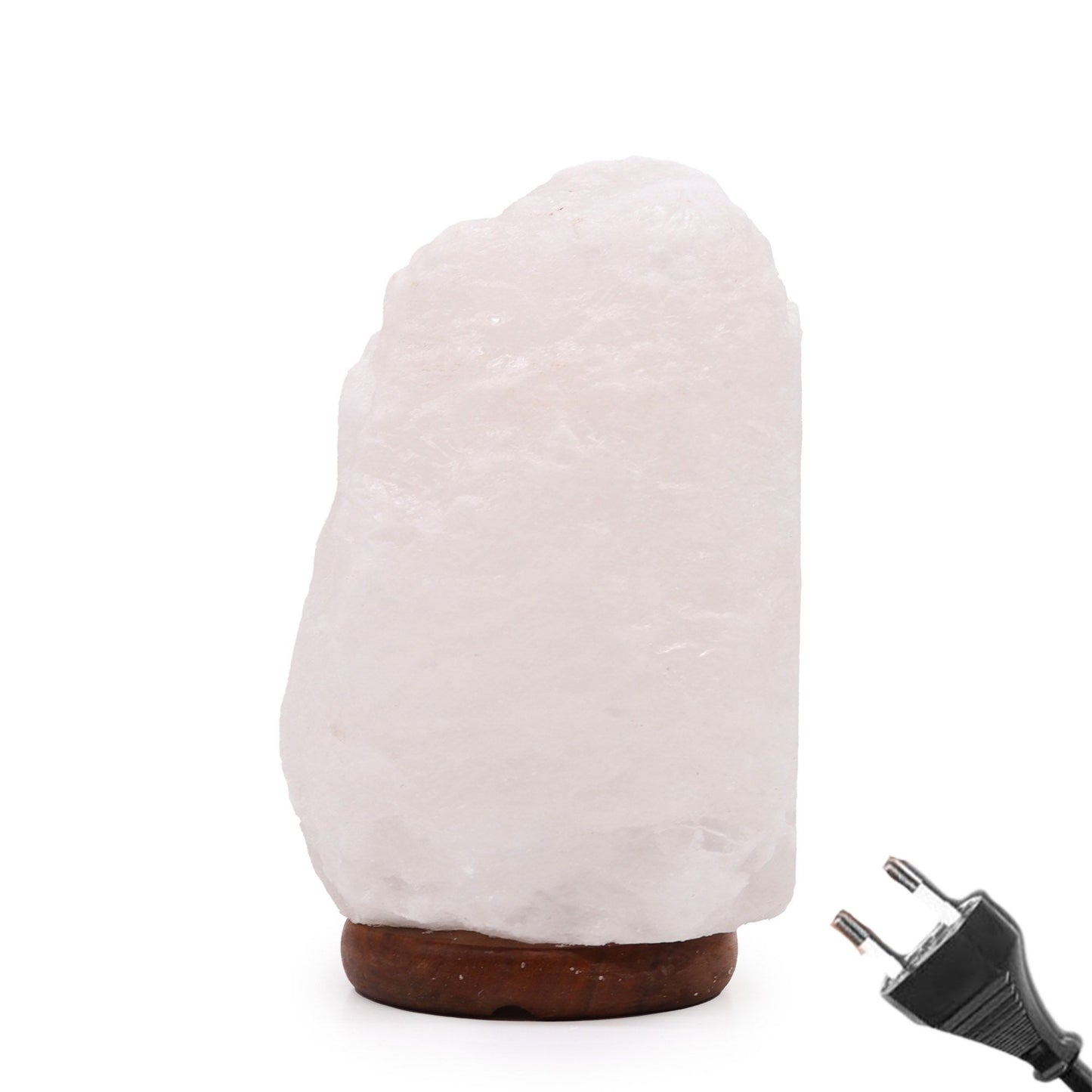 Crystal Rock Himalayan Salt Lamp with Wooden Base