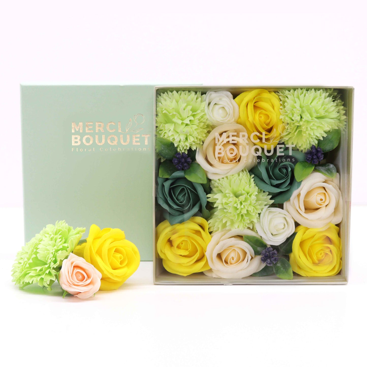 Square Box - Yellow & Greens