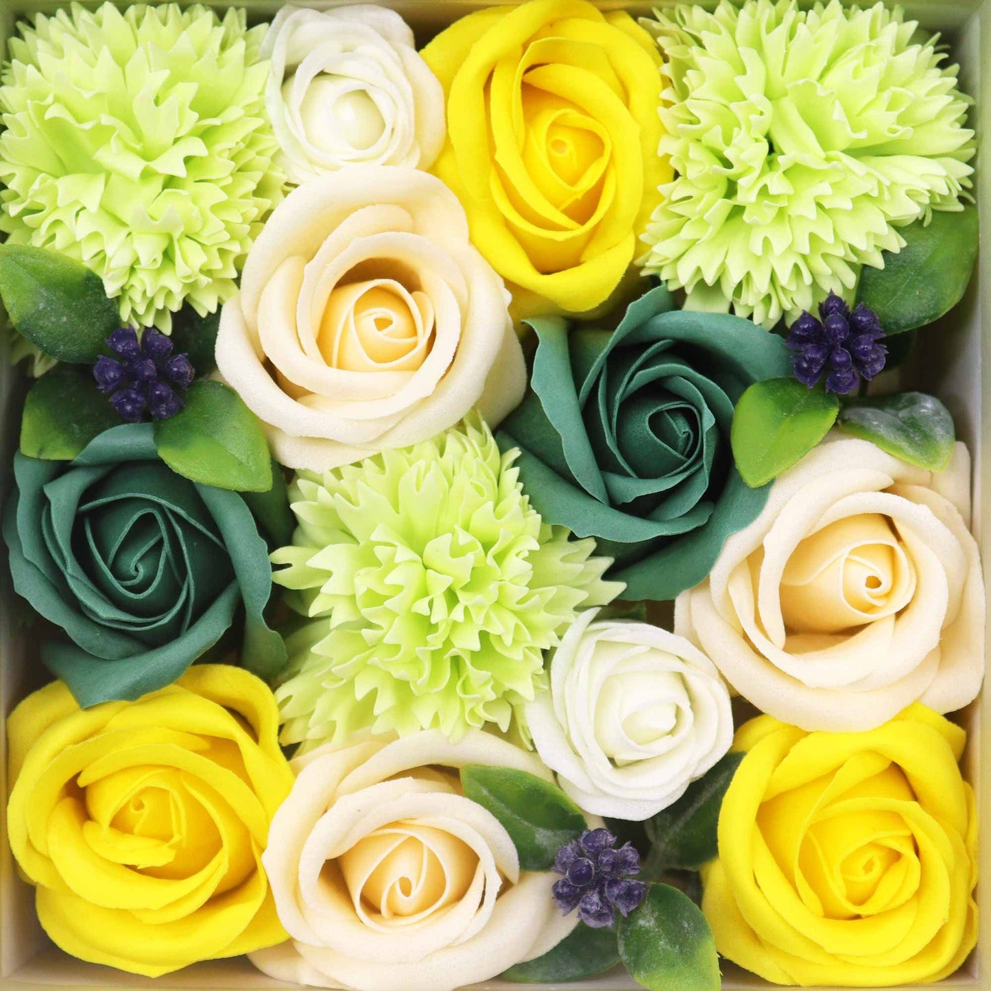 Square Box - Yellow & Greens