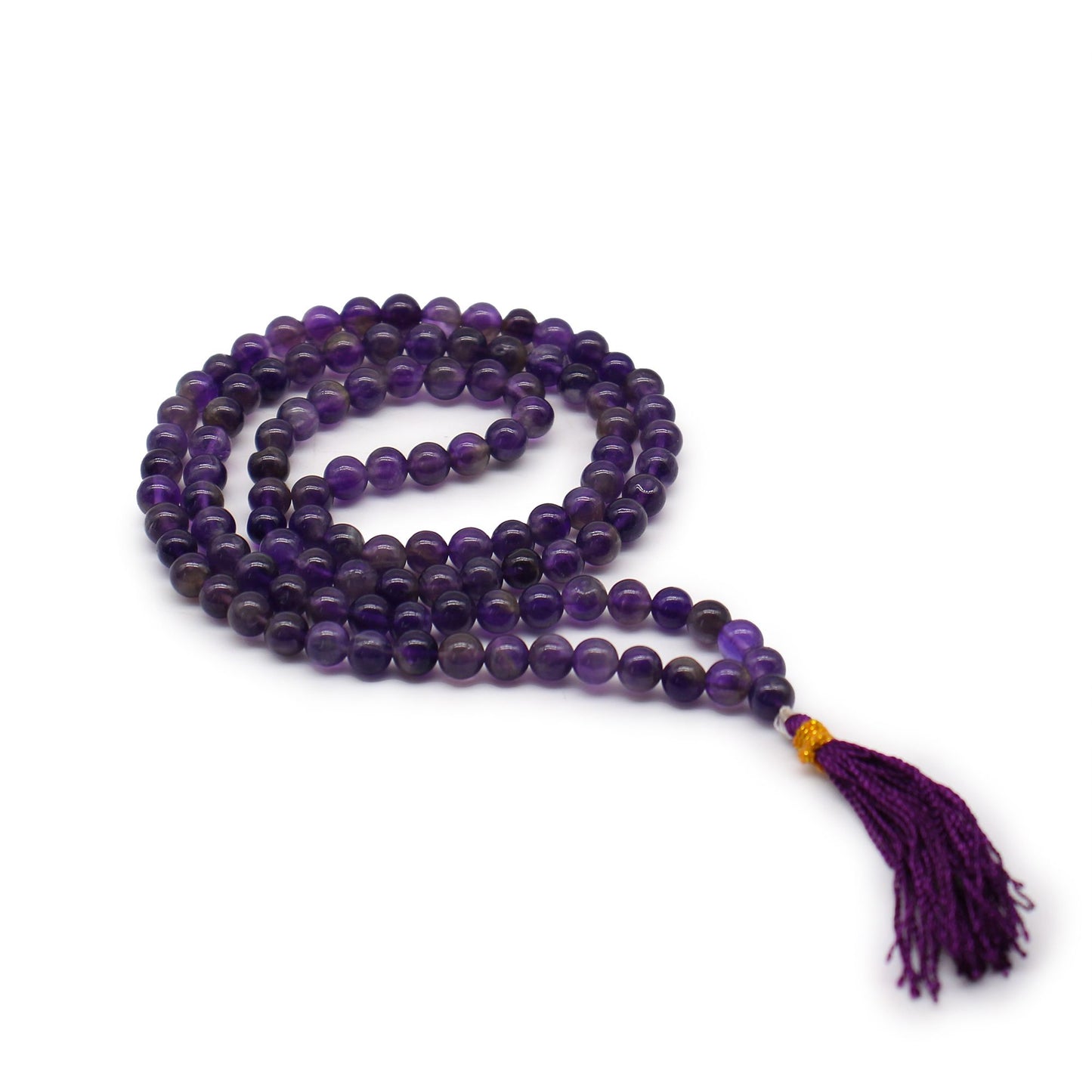 Perlenmala – Amethyst | 108 Perlen für Ruhe und spirituelles Bewusstsein