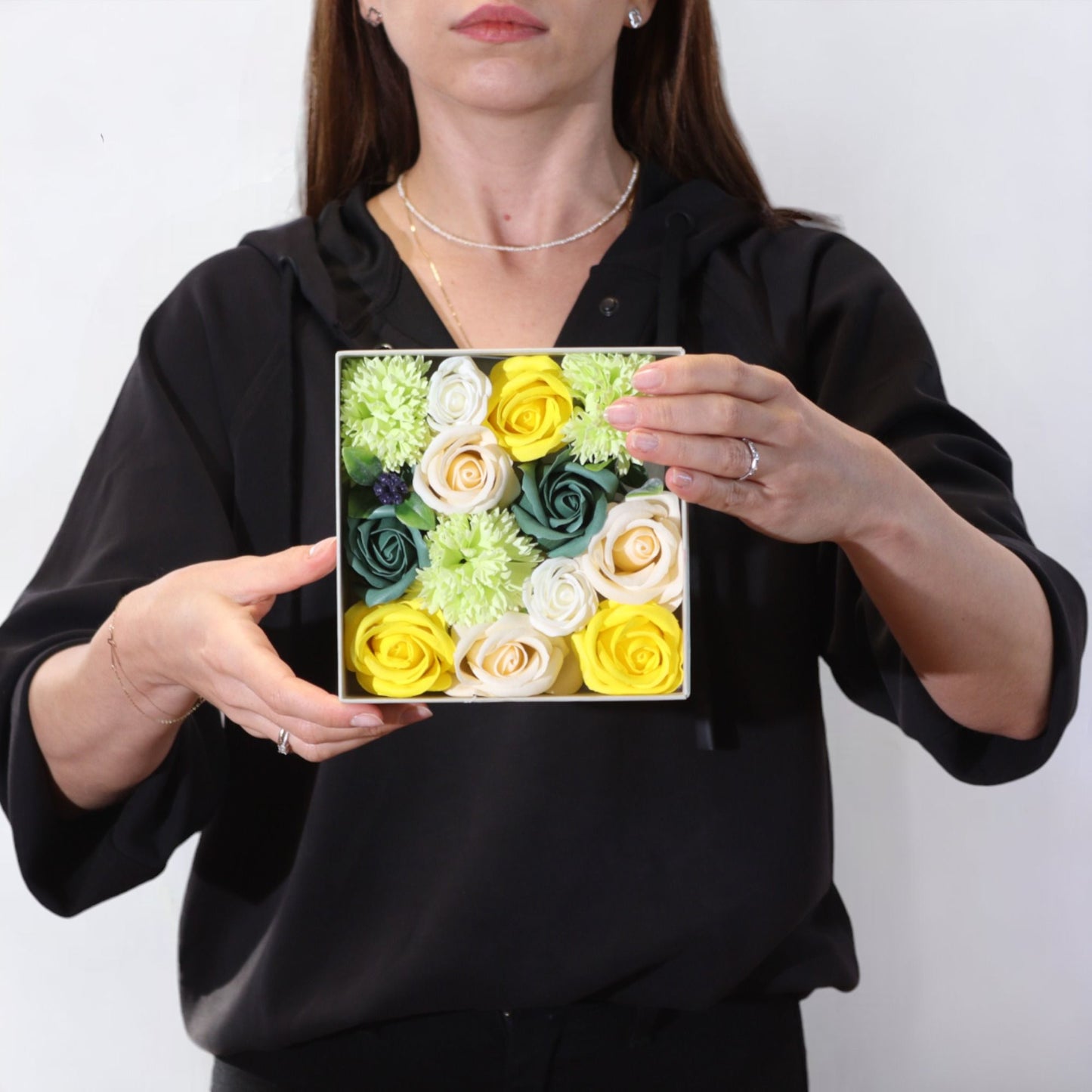 Square Box - Yellow & Greens