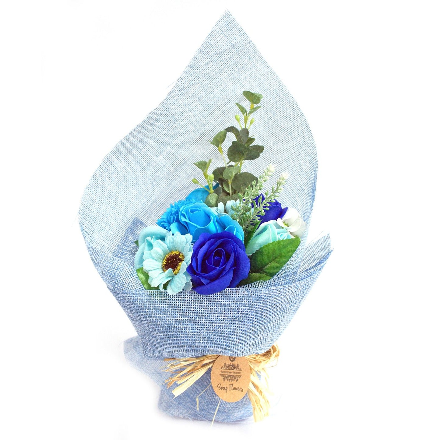 Stehender Seifenblumenstrauß – Blau