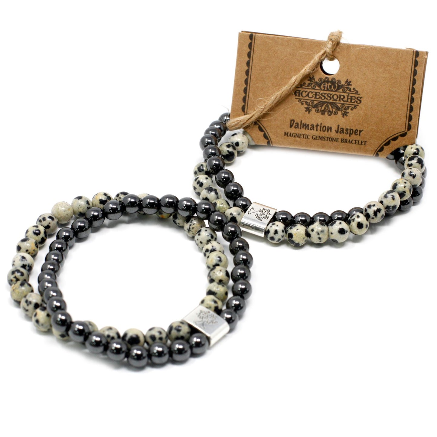 Magnetisches Armband aus Dalmatinerjaspis – Naturstein-Design