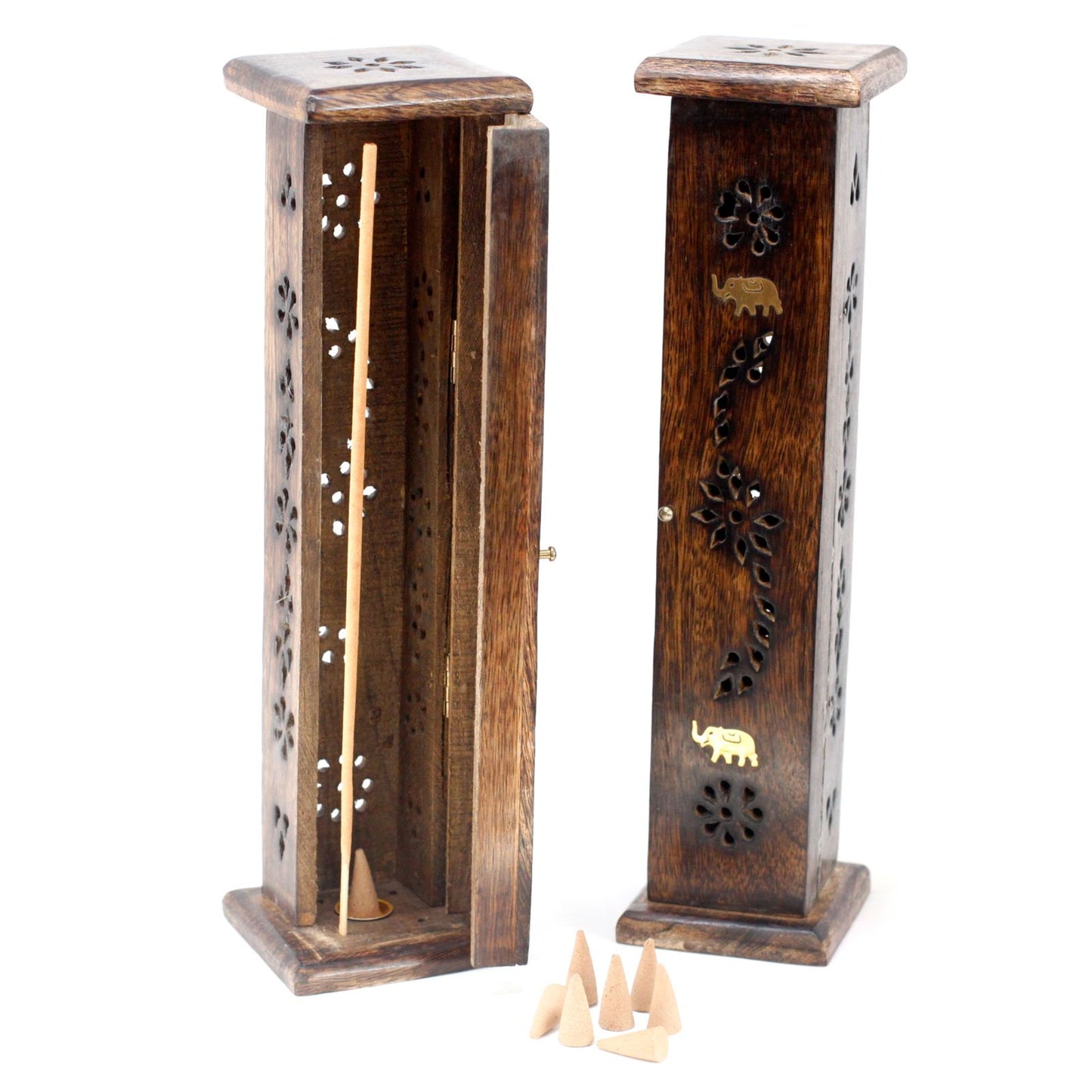 Porte-encens en bois authentique – Fait main en Inde