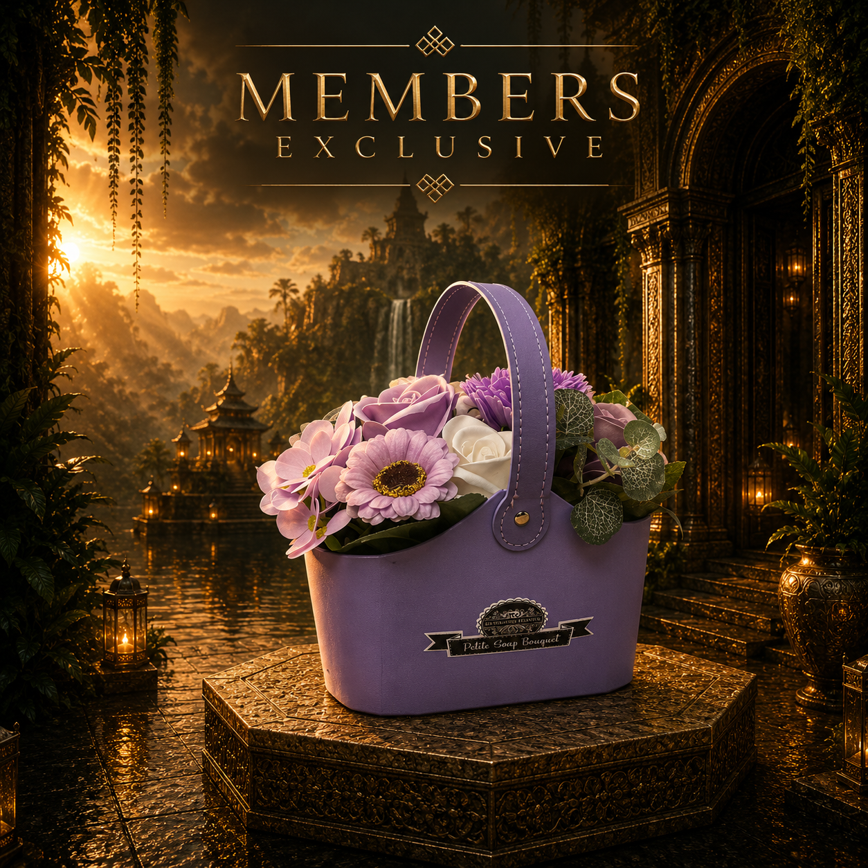 Bouquet Petite Basket - Soft Lavender
